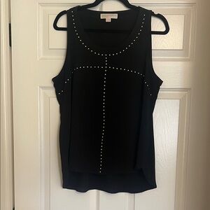 Michael Kors Black Tank Top with Stud Details